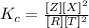 K_c=\frac{[Z][X]^2}{[R][T]^2}