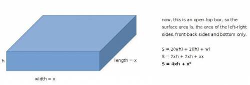 If 300 cm of material is available to make a box with a square base and an open top, find the maximu