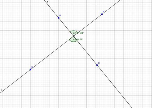 (03.01 mc) pq and rs are two lines that intersect at point t, as shown below:  two lines pq and rs i