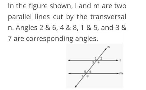 What are three pairs of corresponding angles?