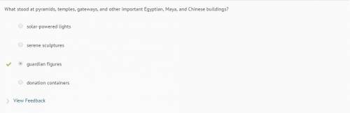 What stood at pyramids, temples, gateways, and other important egyptian, maya, and chinese buildings