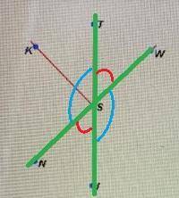 Which pairs of angles in the figure below are verticals angles ?  check all that apply.  a. ksw and