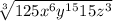 \sqrt[3]{125x^6y^{15}15z^3}