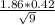 \frac{1.86*0.42}{\sqrt{9} }