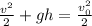 \frac{v^2}{2}+gh=\frac{v_0^2}{2}
