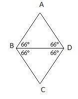 Parallelogram abcd has the angle measures shown. can you conclude that it is a rhombus, a rectangle,