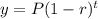 y = P(1 - r)^t