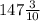 147\frac{3}{10}