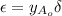 \epsilon =y_{A_{o}}\delta