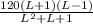 \frac{120 (L+1)(L-1)}{L^{2}+L+1 }