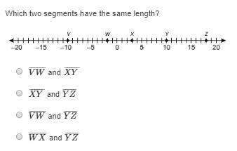 Which two segments have the same length?