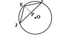 Given: △eij, k(o, r) ei = ej = r=10 cm ep ⊥ ij find: jp