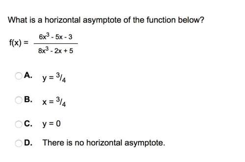 What is a horizontal asymptote of the function below?