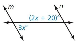 Find the value of x that makes m ∥ n