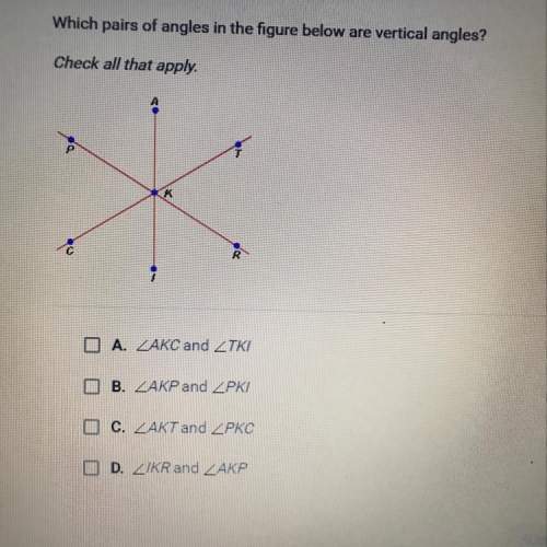 Which pairs of angles in the figure below are vertical angles? check all that apply.