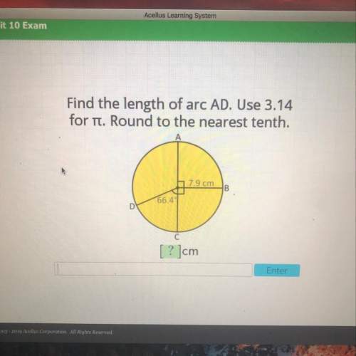 Find the length of arc ad. use 3.14 for pi. round to the nearest tenth.