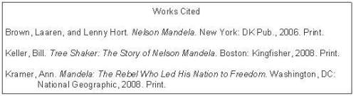 Use the information in the works cited page to answer the question. the dates listed in the works ci