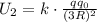 U_2=k\cdot \frac{qq_0}{(3R)^2}