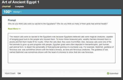 Why do you think cats were so sacred to the egyptians?  why do you think so many of their gods had a