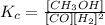 K_{c}=\frac{[CH_3OH]}{[CO][H_2]^2}
