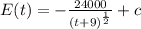 E(t) =-\frac{24000}{\left(t+9\right)^{\frac{1}{2}}}+c