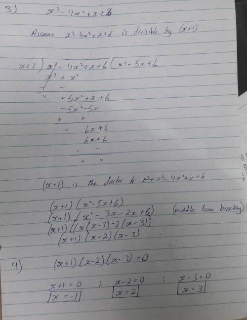 Given the polynomial function  f(x) =x^3 - 4x^2 + x + 6 will mark brainliest if you give me the full