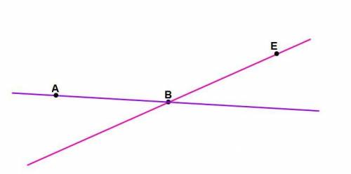Lines ab and eb share a common point at b therefore we say that these lines