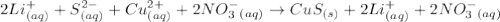 2Li^+_{(aq)}+S^{2-}_{(aq)}+Cu^{2+}_{(aq)}+2NO_3^{-}_{(aq)}\rightarrow CuS_{(s)}+2Li^+_{(aq)}+2NO_3^{-}_{(aq)}
