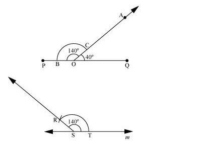 Draw an angle of 40 degree. copy it's supplementary angle