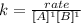 k=\frac{rate}{[A]^1[B]^1}