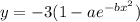 y=-3(1-ae^{-bx^{2} } )