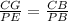 \frac{CG}{PE}=\frac{CB}{PB}