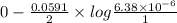0 - \frac{0.0591}{2} \times log \frac{6.38 \times 10^{-6}}{1}
