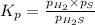 K_p=\frac{p_{H_2}\times p_S}{p_{H_2S}}