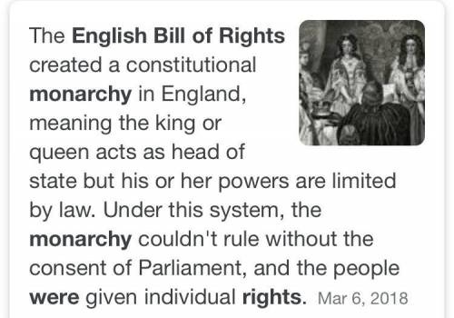 23. how did the english bill of rights change the british monarchy?  o most of the political power m