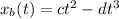 x_{b}(t) = ct^2-dt^3