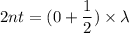 2 n t = (0 + \dfrac{1}{2})\times \lambda