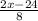 \frac {2x-24} {8}