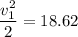 \dfrac{v_{1}^2}{2}=18.62