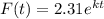 F(t) = 2.31e^{kt}