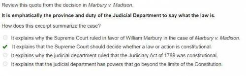 It is emphatically the province and duty of the judicial department to say what the law is. how does