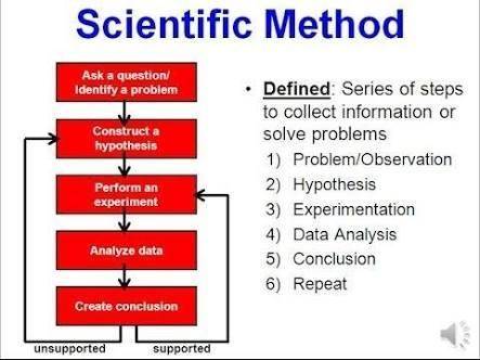 What is the next step in the scientific method, following stating a question
