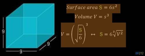 What is the surface area of the cube below?  a. 486 units^2 b. 508 units^2 c. 729units^2 d. 405 unit