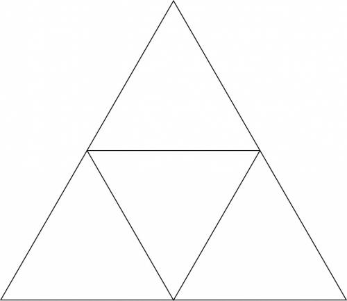 Triangle fgh is equilateral. the midpoints of the sides are connected to form triangle xyz. line seg