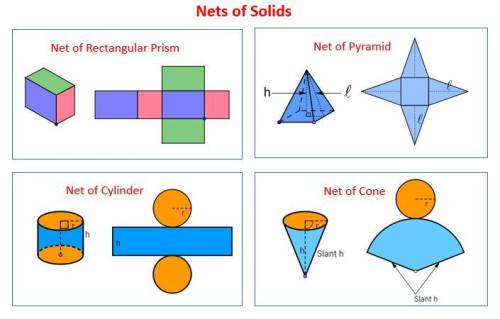How do you draw a net of a rectangular and triangular prism?