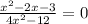\frac{x^{2}-2x-3 }{4x^{2} -12}=0