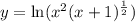 y =\ln(x^{2} (x+1)^\frac{1}{2})