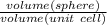 \frac{volume(sphere)}{volume(unit\ cell)}