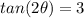 tan(2\theta)=3