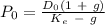 P_{0} = \frac{D_{0}(1\ +\ g) }{K_{e}\ -\ g }